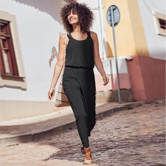 ATHLETA Sleeveless Roaming Jumpsuit Size 16 - Picture 1 of 9